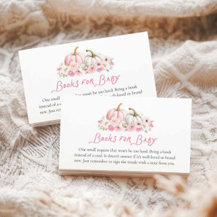 Blush Herfst Meisje Boeken voor Baby Informatiekaartje