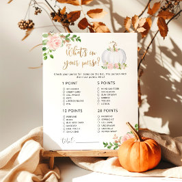 Blush herfst wat in je paarse baby shower game