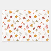 Blush Herfstbladeren Patroon Inpakpapier Vel (Voorkant 2)
