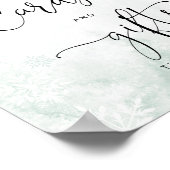 Blush herten roze sneeuwvlokken Kaarten en geschen Poster (Hoek)