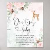 Blush herten roze winter Zeg niet baby spel Poster (Voorkant)