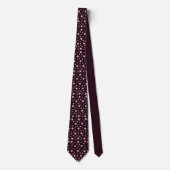 Blush Hexagon Geometric Dark Plum Tie Stropdas (Voorkant)