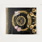 Blush hoge hakken gouden ballonnen 50e verjaardag  wandkleed (Voorkant (horizontaal))