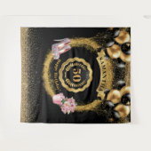 Blush Hoge Hakken Gouden Glitter 50ste Verjaardag  Wandkleed (Voorkant (horizontaal))