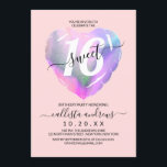 Blush Holographic Folie Hartballon Sweet 16 Kaart<br><div class="desc">Deze meisjesachtige, moderne en schattige zoete zestien verjaardagsfeestuitnodiging is perfect voor het trendy en stijlvolle meisje. Het beschikt over een faux geprinte groene, roze, paarse en blauw iriserende holografische folie hartballon met een grote "16" bovenop een eenvoudige blush roze achtergrond. Het is een elegant, cool, en chique leuk ontwerp! ***BELANGRIJKE...</div>