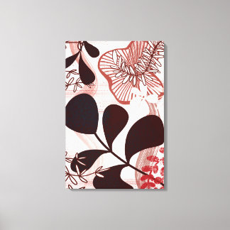 Blush Horizon – Modern Abstract Botanical  Canvas Afdruk