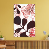 Blush Horizon – Modern Abstract Botanical  Canvas Afdruk (Insitu (Woonkamer))