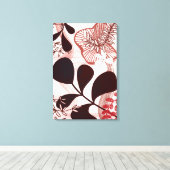 Blush Horizon – Modern Abstract Botanisch Canvas Afdruk (Insitu (Houten vloer))
