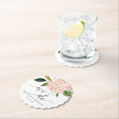 Blush hortensia bruiloft Onderzetters (Insitu)