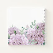 Blush hortensia doop gastenboek notitieboek (Achterkant)