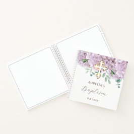Blush hortensia doop gastenboek notitieboek