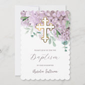 Blush hortensia doop kaart (Voorkant)