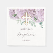 Blush hortensia doop servet (Voorkant)