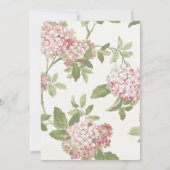 Blush Hortensia Foto afstuderen Kaart (Achterkant)