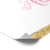 Blush Hot Air ballon Christening Baptisme Welkom Poster (Hoek)