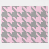 Blush Houndstooth Fleece Deken (Voorkant (Horizontaal))