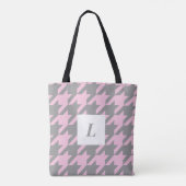 Blush Houndstooth Monogrammed Canvas tas (Achterkant)