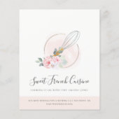 Blush Houten Garde Florale Bakkerij Kookles Flyer (Achterkant)