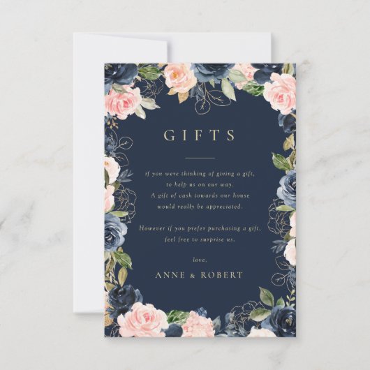 blush - huwelijkscadeaus kaart (Voorkant)