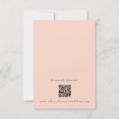 Blush Huwelijksdetails QR-code bijlage kaart (Achterkant)