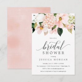 Blush Hydrangea Bridal Shower-uitnodigingskaart Kaart