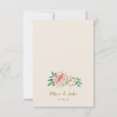 Blush Hydrangea Floral Save the Date Wedding Kaart (Achterkant)