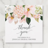 Blush Hydrangea Vrijgezellenfeest Hartelijk dank Bedankjes Labels (Voorkant)