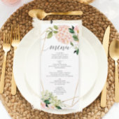 Blush Hydrangea Weddenschappen Menu of Vrijgezelle Kaart