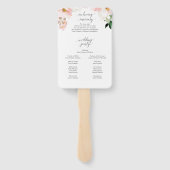 Blush Hydrangea Wedding Program Fan Loving Memory Handwaaier (Achterkant)