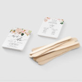 Blush Hydrangea Wedding Program Fan Loving Memory Handwaaier (Niet-gemonteerd)