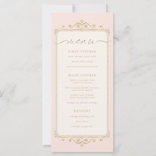 Blush ID870 in het Franse Romance Wedding Menu (Voorkant)