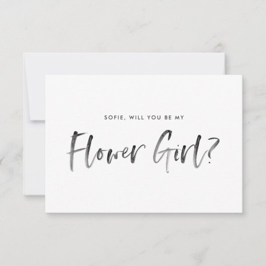 Blush in Brussel word je mijn Bloemenmeisje Kaart (Voorkant)