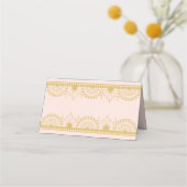 Blush Indian Escort Place Card | Goudkalligrafie Plaatskaartje (Achterkant)