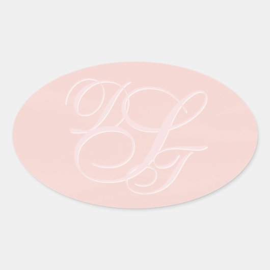 Blush Initialen Envelop Stickers (Voorkant)