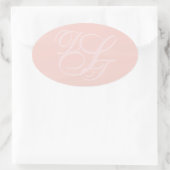 Blush Initialen Envelop Stickers (Tas)