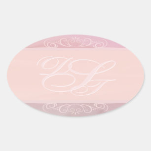 Blush Initialen Envelop Stickers