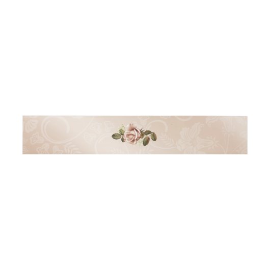 Blush Invitation Belly Band met Roos Uitnodigingen Wikkel (Vlak)