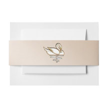 Blush Invitation Belly Band