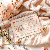 Blush Italian Wine Bridal Shower Bedankkaart