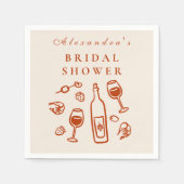 Blush Italian Wine Bridal Shower Servet (Voorkant)