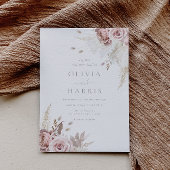 Blush & Ivoor Elegant Bruiloft Kaart