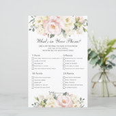 Blush ivoor Floral wat er in je Baby zit (Staand voorkant)