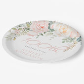 Blush & Ivoor Vrouwen 100ste verjaardag Papieren Bordje (Gekanteld)