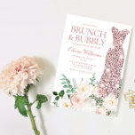 Blush Ivory Elegant Vrijgezellenfeest Brunch & Bub Kaart<br><div class="desc">Blush Ivory Elegant Vrijgezellenfeest Brunch & Bubble Invitation Veel meer kledingvariaties en bloemcombinaties in het collectie (zie hieronder)</div>