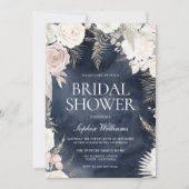 Blush Ivory & Navy Waterverf Boho Vrijgezellenfees Kaart (Voorkant)