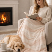 Blush Ivory Ripple Fleece Blanket