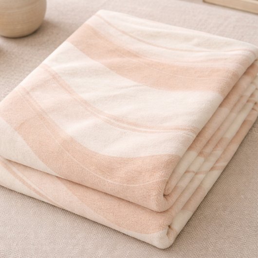 Blush Ivory Ripple Fleece Blanket