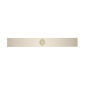 Blush Ivory Satin Invitation Belly Band Uitnodigingen Wikkel (Vlak)