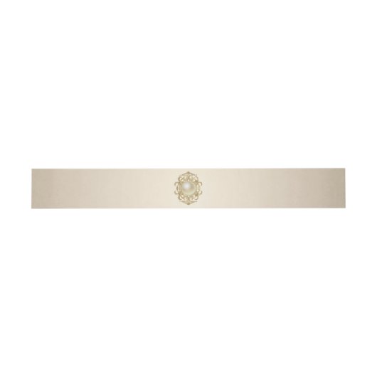 Blush Ivory Satin Invitation Belly Band Uitnodigingen Wikkel (Vlak)