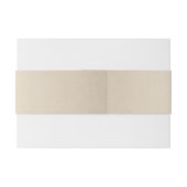 Blush Ivory Satin Invitation Belly Band Uitnodigingen Wikkel (Achterkant Voorbeeld)